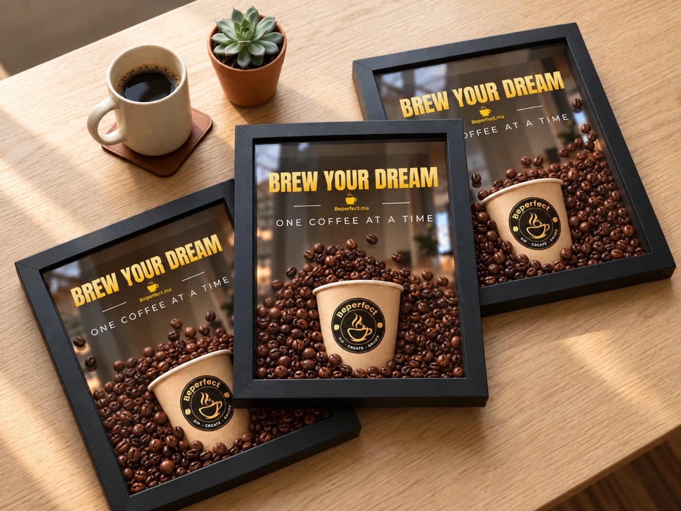 Tableaux 3D Coffee Dream